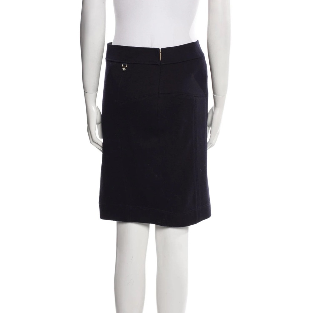 Tory Burch Navy Blue Wool Blend Knee-Length Skirt Size: XS
